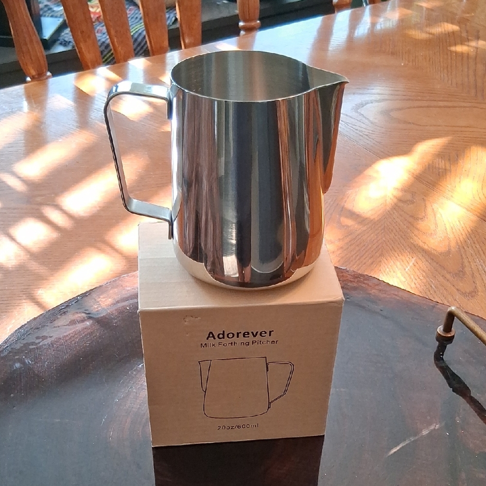 Adore Silver Milk Frothing Pitcher